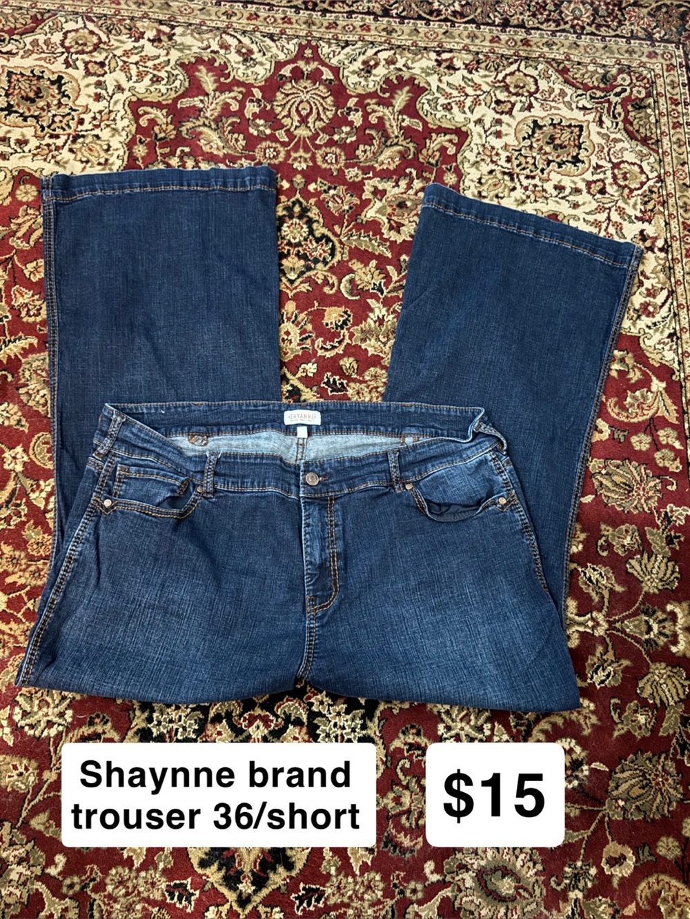 Shyanne Classic Boot-Cut Jeans in Blue Denim